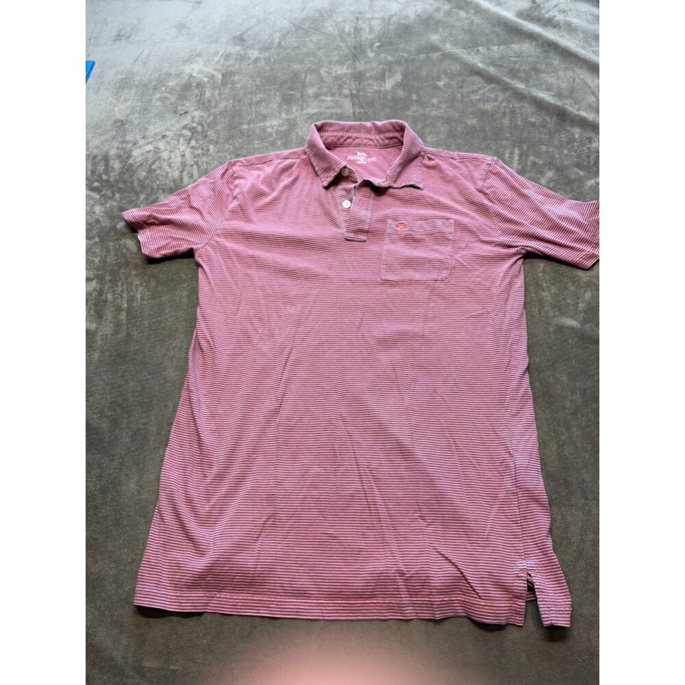 Southern Tide‎ Red Stripe Polo Pocket Size XL